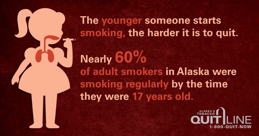 The younger someone starts smoking, the harder it is to quit.