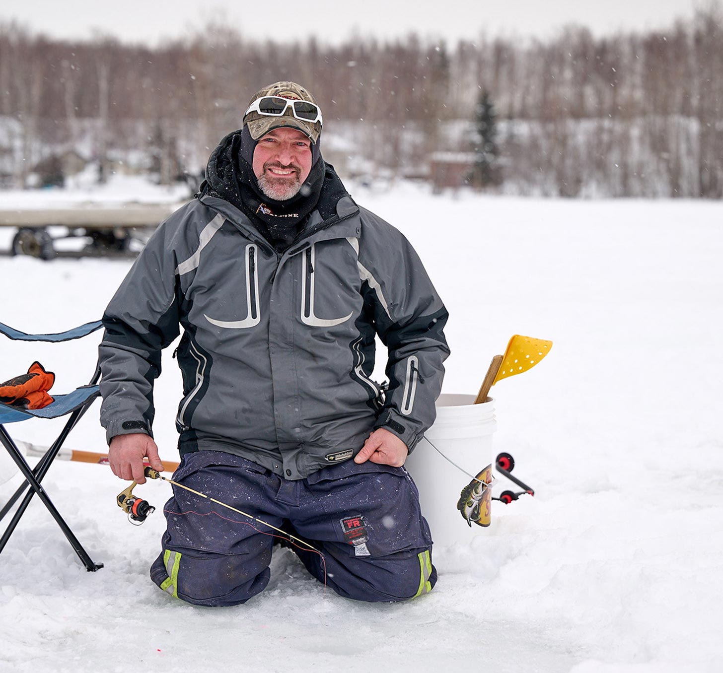 Dusty of Wasilla, ice fishing.